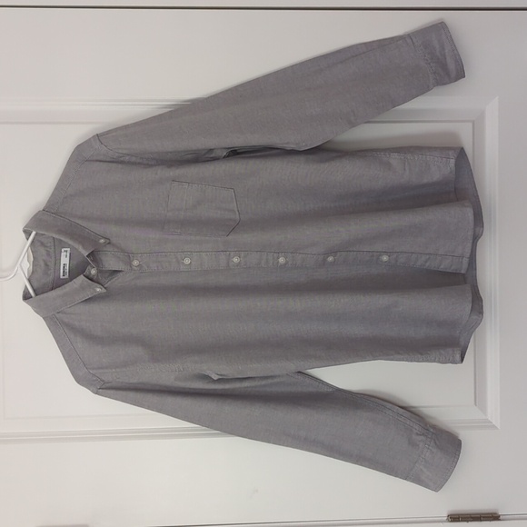 Perfect Length Untucked Button Down Shirt Gray Sonoma Goods For Life size Medium - Picture 5 of 12